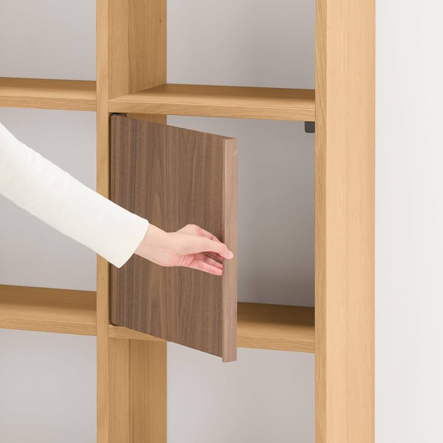 【無印良品】◆スタッキングシェルフ◇ウォールナット◆極美品◇ Amazon｜無印良品 スタッキングシェルフ 木製扉 ウォールナット